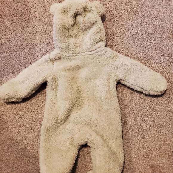 Cozy Beige Baby Bear Onesie - Picture 2 of 3